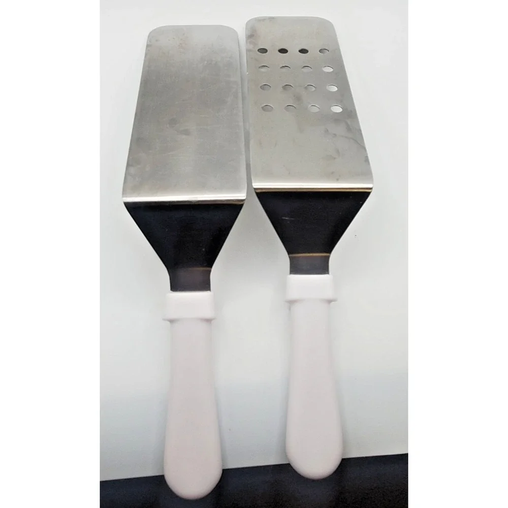 Baker's & Chefs M2 Stainless Steel Grill/Slotted Spatula Turner Lot of 2